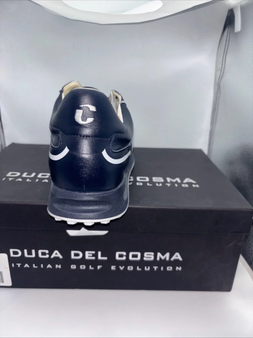 Duca Del Cosma golf shoes Navy Leather Trainer size 8